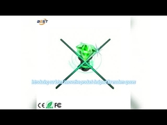 Holograma Interativo Ventilador 3D LED Display Cobertura Holográfica Lâmina Vários tamanhos Soluções