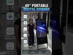 Tela digital portátil ultrafina de fábrica de 49" com controle de nuvem Android para suporte de piso