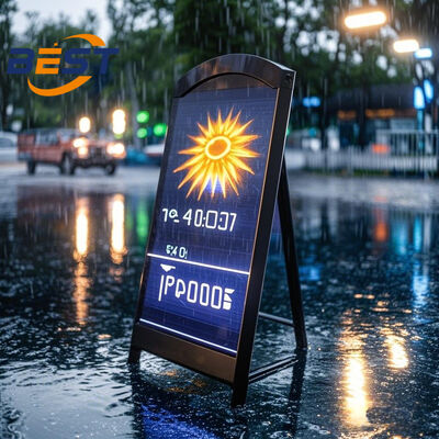 qualidade  P2.5 Pixel Portable LED Signage All-Weather Metal Frame 4500Nits Brightness 10H Battery Life fábrica
