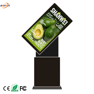 Qualidade  360 Degree Rotatable Floor Standing Digital Signage 43 50 55 65 Inch 4K Android Windows Touch Screen Fábrica