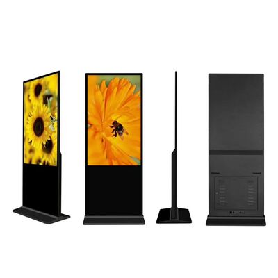 Sinalização digital LCD do sistema operacional Android de 55 polegadas com brilho de 350 Cd/m² para tela de exibição de publicidade interna e externa
