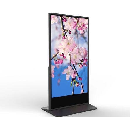 Sinalização digital LCD do sistema operacional Android de 55 polegadas com brilho de 350 Cd/m² para tela de exibição de publicidade interna e externa