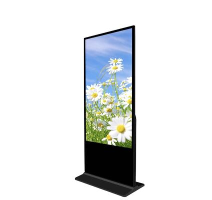 Sinalização digital LCD do sistema operacional Android de 55 polegadas com brilho de 350 Cd/m² para tela de exibição de publicidade interna e externa