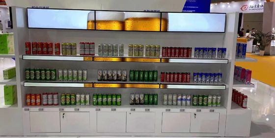 47.1 polegadas de tela LCD estirada Display personalizado Display de prateleira de supermercado