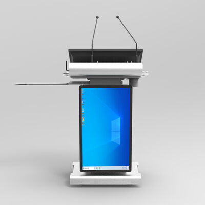 Smart Digital Podium com tela frontal de 23,8" e microfone sem fio com processador Intel i5 6a geração