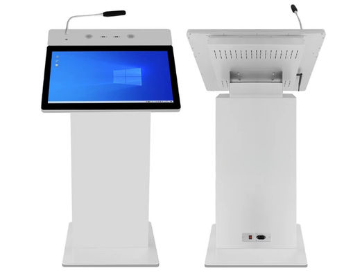 27 polegadas de computador de pódio Lectern, pódio digital Stand com alto-falante e microfone