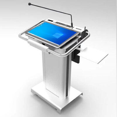 Podium multimídia sem fio com tela frontal de 32 "e Podium digital de brilho de 350 nits