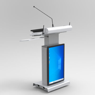 Podium multimídia sem fio com tela frontal de 32 "e Podium digital de brilho de 350 nits