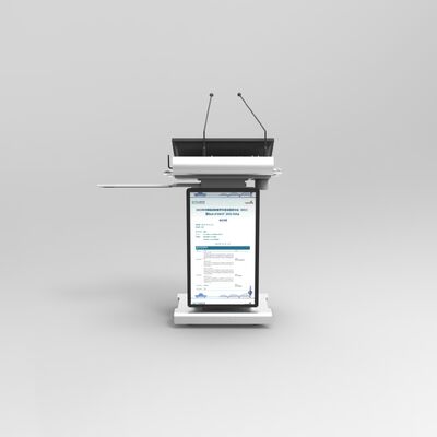 Podium multimídia sem fio com tela frontal de 32 "e Podium digital de brilho de 350 nits