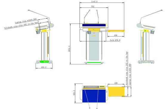 Podium de Auditório Portátil, Display Digital LCD Lecturn Para Sistema de Conferência