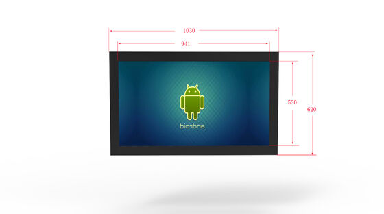 Display inteligente de sinalização digital montado na parede com brilho de 2500Cd/m², ângulo de visão de 178°/178° e CPU Cortex-A17 quad-core