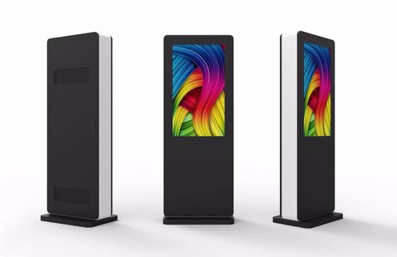 55 polegadas de sinalização digital LCD exterior com 2500Cd / m2 Brilho e Android OS Publicidade Totem Media Player