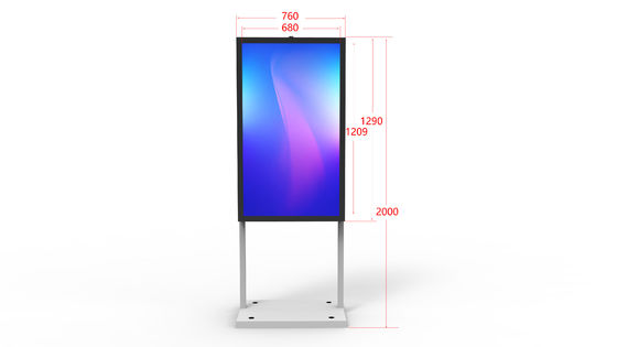 55 polegadas Outdoor LCD Advertising Totem Media Player Digital Signage com Android OS
