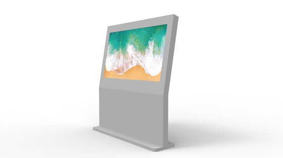 Sinalização digital LCD externa inteligente com resolução 4K, brilho de 2500nits e ângulo de visão de 178 ° Quiosque de tela sensível ao toque de exibição comercial