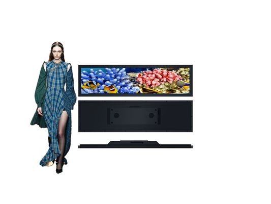 Painel LCD de 24 polegadas com barra esticada, Display de barra esticada para prateleiras de supermercado