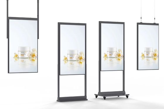 55 65 polegadas Vitrinas de loja ecrãs 2500 Nit Alto brilho monitores LCD
