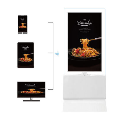Display de sinalização digital 4K personalizado com alto brilho 350 Cd / m2 e vidro temperado para publicidade interna