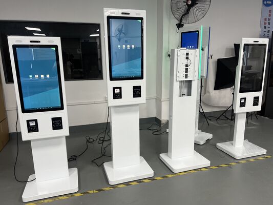 21.5 polegadas Quad-core Cortex-A17 Self-Service Payment Kiosk com 350 Cd/m2 Brightness Touch Screen Checkout Machine