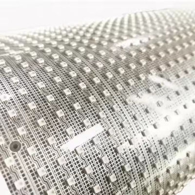 Parede de cortina de vidro flexível para interiores Display LED transparente 80% Transmissão de luz Ultra-fina Economia de energia