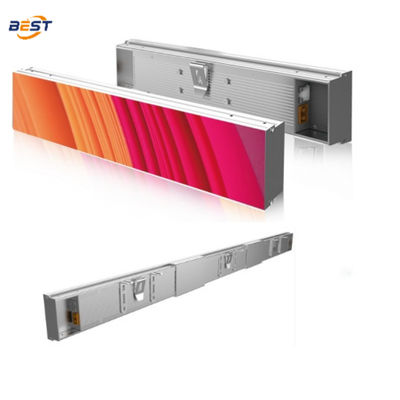 Ecrã de prateleira de LED de tamanho personalizado em interior HD 300-1200x60mm Armário de perfil de alumínio 3840Hz taxa de atualização