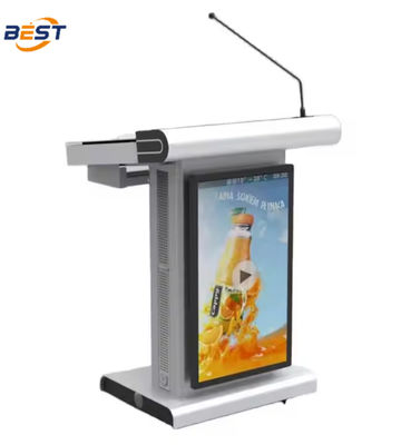 Android/Windows 7/8/10 Mobile Smart Digital Podium Gerenciamento de cabo oculto 720kg/m3 Densidade de placa de revestimento fosfatante