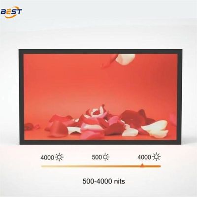 Display LCD comercial de alto brilho 4000nit Sensor de luz inteligente ângulo de visão de 178 graus