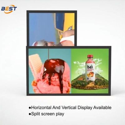 Sinalização digital à prova d'água IP66 exterior 55 polegadas 5000nit UHD Alumínio de liga de grau de aviação