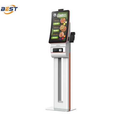 Kiosco de pedidos de autoatendimento em pé para biblioteca do hotel Hotpot Menu LCD POS móvel