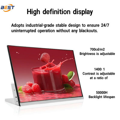 Display de painel de menus digital para restaurantes Indoor LCD Screen USB Ultra Thin High Brightness