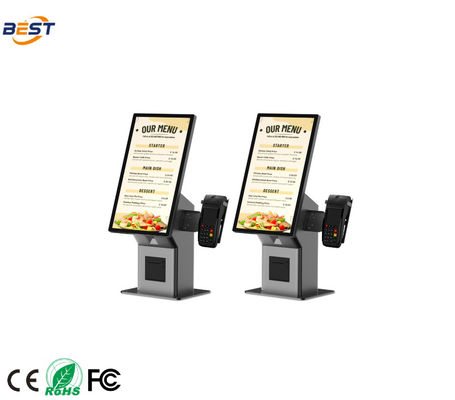 Painéis de Menu Digitais com Impressão Térmica LCD Colorido de 21,5 Polegadas para Restaurantes