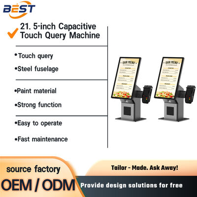 21.5 polegadas capacitivo touch screen Digital Menu Board com impressão térmica e LCD a cores para restaurantes