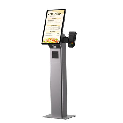 21.5 polegadas Capacitive Touch Screen Self-Service Kiosk de encomenda com Android / Windows OS e Barcode Scanner & Printer de recibos