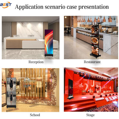 Ecrã de pôster LED interior dobrável P2.5 3840x2160 1300cd/m2