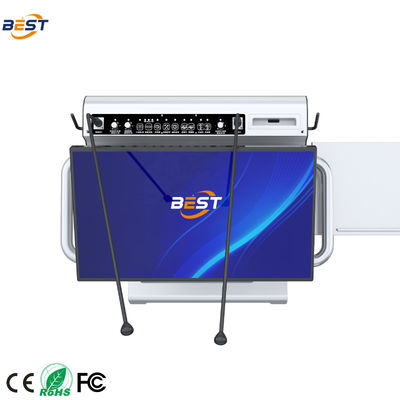 Podium multimídia elétrico com 23.6 polegadas de toque AIO e aço inoxidável e avião alumínio Smart Lectern
