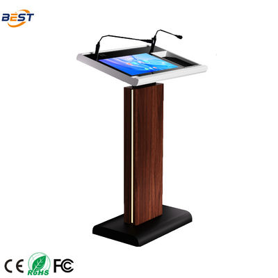 Digital Podium Smart Lectern com 21,5 Inch Display Multi Points Foil Touch e Publicidade TV Display Screen
