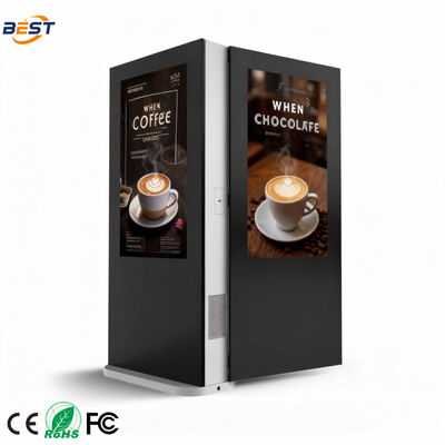 Forma personalizada IP65 resistente à água sinalização digital LCD exterior com toque capacitivo de 10 pontos e estrutura totalmente metálica