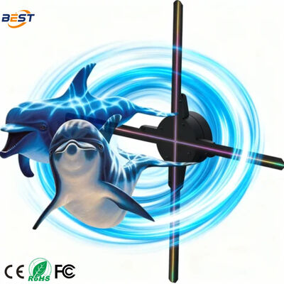 Ventilador de hologramas LED com 768 lâmpadas LED 3740nit Brilho e ângulo de visão de 176 ° para aplicações internas