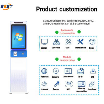 21.5/27 polegadas de quiosque de autoatendimento com Android / Windows OS e 10 pontos capacitivo touch screen