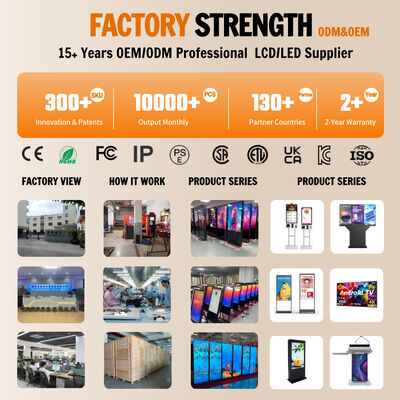 Exibição de publicidade digital Android de 21,5 polegadas com quadro de escrita fluorescente LED