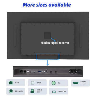 Exibição comercial de televisão ao ar livre com resolução UHD 4K impermeável IP66 e alto brilho 2500-3000cd/m2