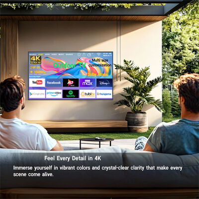 Display de sinalização digital para TV externa IP55/IP66 à prova d'água para todos os climas, alto brilho, 1500-3000cd/m2, display comercial