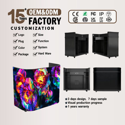 P1.8 GOB Recepção interna LED Display SMD1212 Rodas móveis plug and play