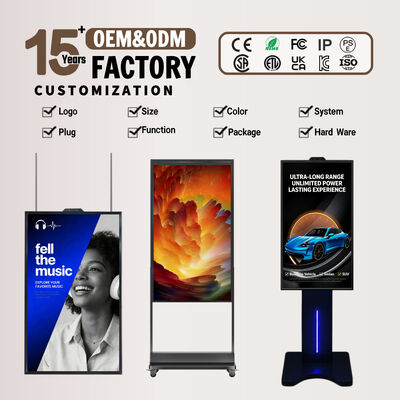 Vitrine de sinalização digital comercial e residencial com capacidade de armazenamento de 32 GB, perfeita para conteúdo e merchandising visual dinâmico