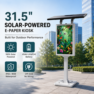 31Exibição de papel eletrônico CMYKW de 0,5 polegadas com proteção IP65 para sinalização solar exterior