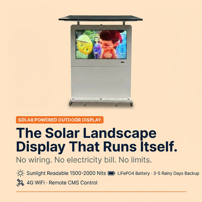 Outdoor digital externo movido a energia solar | 2.000 lêndeas | Fora da rede