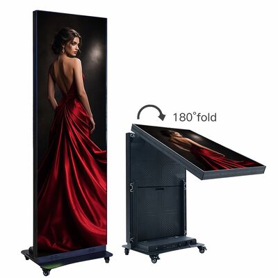 P1.86 Display de cartazes LED dobráveis portáteis interiores 640x1920mm