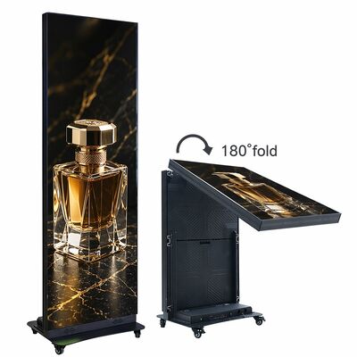 P1.86 Display de cartazes LED dobráveis portáteis Premium 640x1920mm