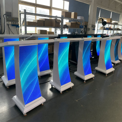 GOB LED Púlpito Display P1.8 IP43 Painel Flexível Curvo 3840Hz Plug Play para Sala de Palestras de Conferência de Imprensa
