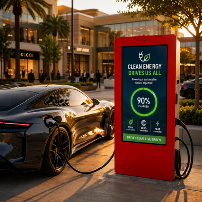 Carregador de Veículos Elétricos DC HPC CCS2 para Exterior com Tela LCD e Publicidade, 180kW 240kW 360kW 480kW, OCPP 1.6J