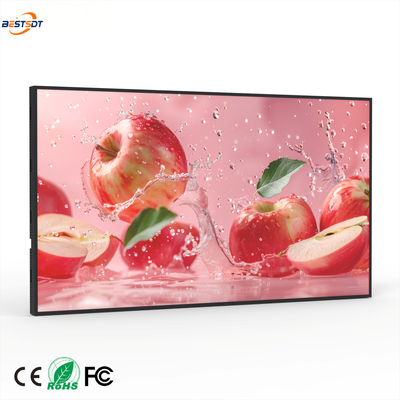 43 49 55 65 75 polegadas de parede montada caixa de luz tela 4K Android publicidade display 2000 Nits